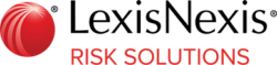Red ball LexisNexis Risk Solutions logo with text and link to their website