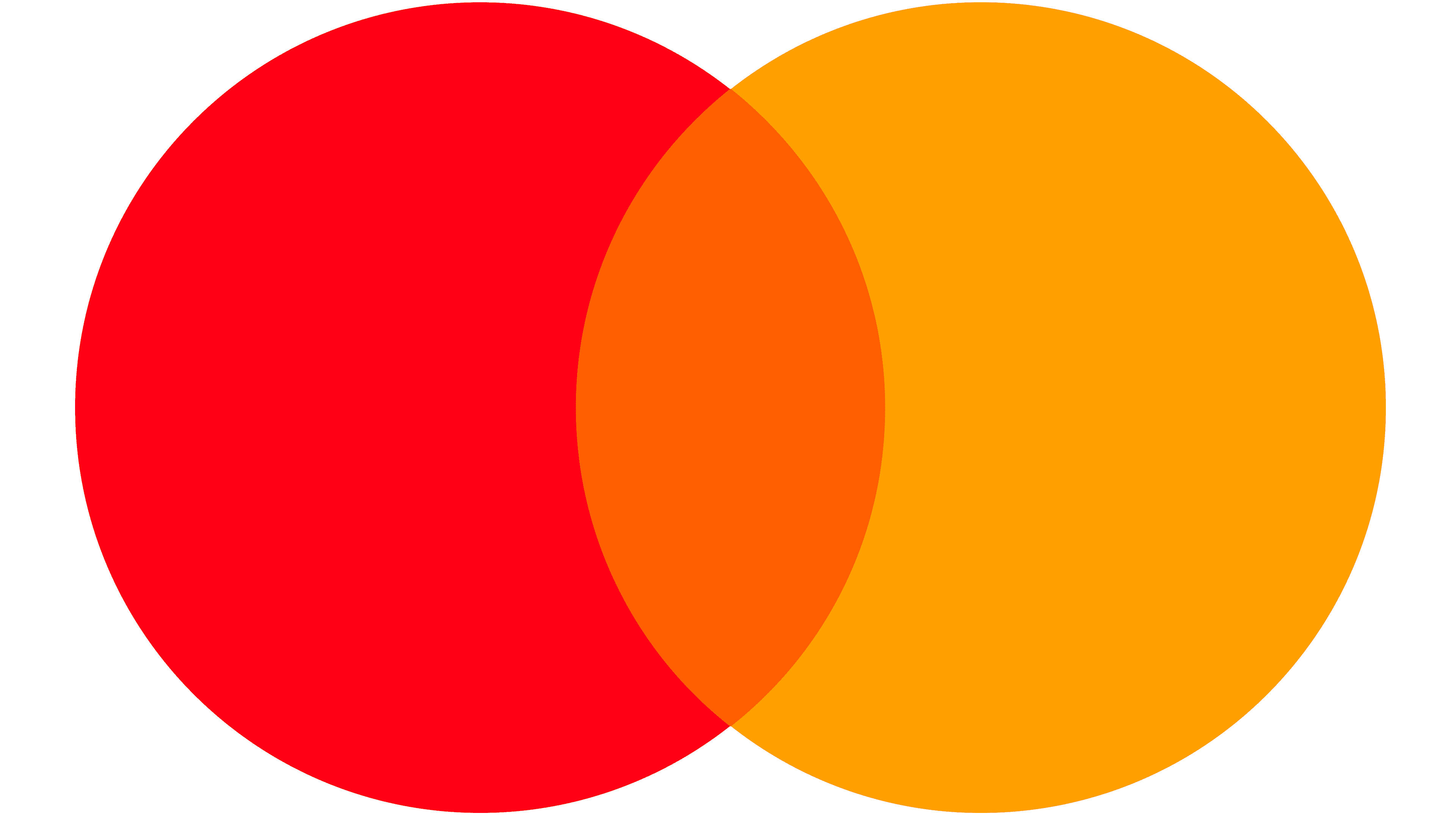 Red and organge balls intersecting MasterCard logo with link to their website